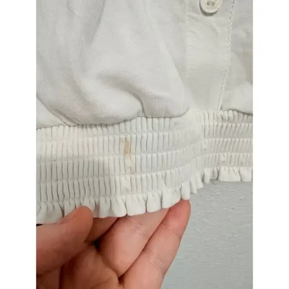 Buttercloth Pre-Tucked Fit White Button Down Shirt Icy Cotton Medium Career - Picture 4 of 5